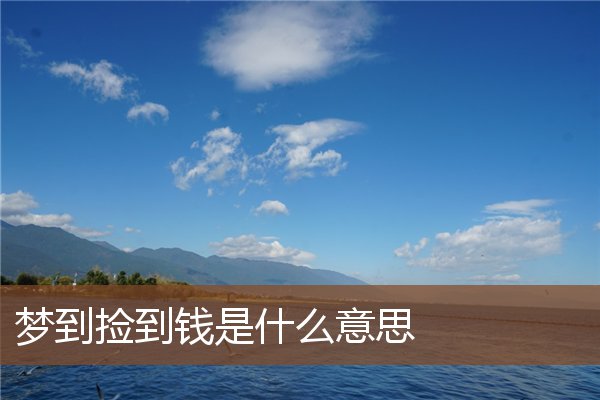 捡到钱