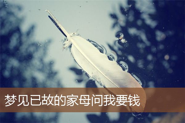 梦见已故的家母问我要钱是什么意思