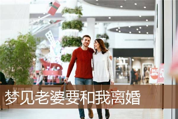 梦见老婆要和我离婚是什么意思