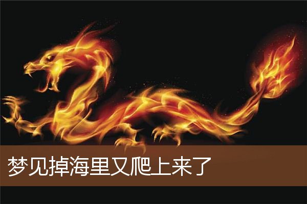 梦见掉海里又爬上来了是什么意思